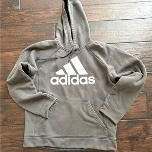 adidas Gray Hoodie with White Logo